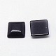 キャッツアイカボション  正方形  ブラック  10x10x2.5mm&nbsp;CE-J006-10x10mm-33-2