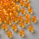 透明なアクリルビーズ  ラウンド  オレンジ  6x5mm  穴：1.8mm  約4400個/500g&nbsp;MACR-S370-A6mm-724-1