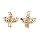 Brass Enamel  Pendants&nbsp;KK-C223-12G-1