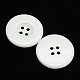 樹脂ボタン  染め  フラットラウンド  ホワイト  20x3mm&nbsp;RESI-D033-20mm-01-1