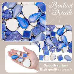 500Pcs 4 Styles Porcelain Mosaic Tiles&nbsp;PORC-SP0001-24