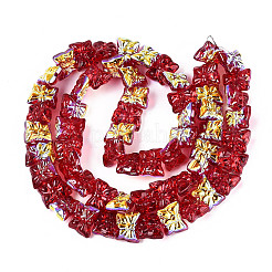 Baking Paint Electroplate Transparent Glass Beads Strands&nbsp;EGLA-N020-05