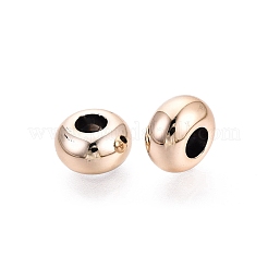 UVメッキ不透明アクリルヨーロピアンビーズ  ロンデル  大穴ビーズ  ゴールド  13.5~14x8~8.5mm  穴：5.5mm&nbsp;OACR-Q200-10A-02