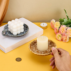 2Pcs 2 Colors Porcelain Candle Holder&nbsp;CAND-PH0001-01