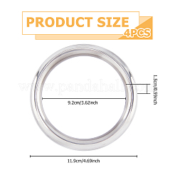 304ステンレススチールリンクリング  マクラメクラフト用Oリング  ステンレス鋼色  119x15mm  内径：92mm&nbsp;FIND-WH0148-070B