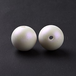 ABSプラスチックビーズ  ラウンド  ホワイト  16mm  穴：2.5mm  約230個/500g&nbsp;KY-G025-20A