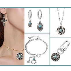 20Pcs 10 Styles Tibetan Style Alloy Pendants&nbsp;FIND-YW0005-61