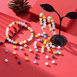 500Pcs 10 Style Opaque Solid Color & Electroplate Glass Beads&nbsp;EGLA-YW0001-20B