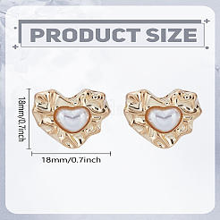 1 Pair Alloy Plastic Imitation Pearl Stud Earrings&nbsp;EJEW-LP0003-75G