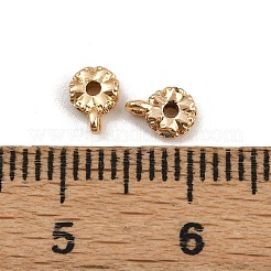 真鍮マイクロパヴェキュービックジルコニアチューブベイル  18KGP本金メッキ  6x4x2mm  穴：0.8mm  内径：1.1mm&nbsp;KK-K407-26G