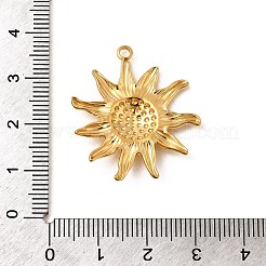 304ステンレスペンダント  イオンプレーティング（ip）  花のチャーム  18KGP本金メッキ  30x27.5x3mm  穴：1.8mm&nbsp;STAS-Z157-11G