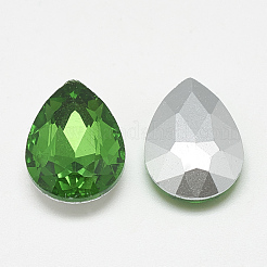 Pointed Back Glass Rhinestone Cabochons&nbsp;RGLA-T081-10x14mm-20