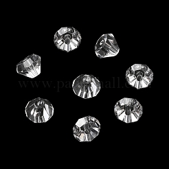 K9ガラス  模造オーストリアクリスタルビーズ  グレードAAA  多面カット  ダイヤモンド  透明  6x4mm  穴：0.7~0.9mm&nbsp;SWAR-F075-6mm-01