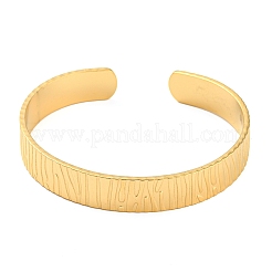 304ステンレススチールオープンカフバングル  ゴールドカラー  内径：2-1/4x2インチ（5.7x5cm）&nbsp;BJEW-K230-01G-04