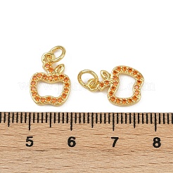 Brass Micro Pave Cubic Zirconia Charms&nbsp;KK-C093-29B-G