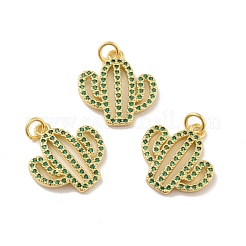 Brass Micro Pave Cubic Zirconia Pendants&nbsp;KK-B059-09G