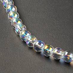 Transparent Electroplate Glass Beads Strands&nbsp;EGLA-I015-01A