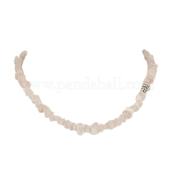 Natural Rose Quartz Chips Beaded Necklace & Stretc Bracelet&nbsp;SJEW-JS01281-02