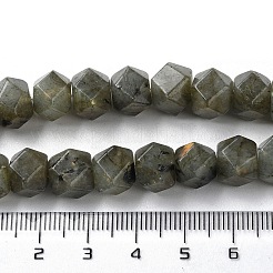 天然ラブラドライト スターカット ラウンド ビーズ 連売り  多面カット  7~12x7~10x7~12mm  穴：1.2mm  約25~26個/連  8.39''~8.62''（21.3~21.9センチメートル）&nbsp;G-M418-C10-01