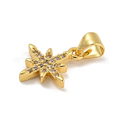 Rack Plating Brass Micro Pave Cubic Zirconia Charms&nbsp;KK-C074-62G