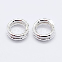 925 Sterling Silver Split Jump Rings&nbsp;STER-F036-01S-0.6x5mm