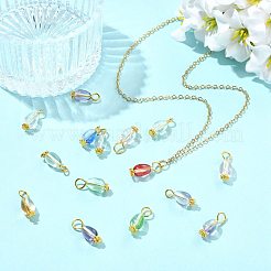 20Pcs 4 Style Glass Teardrop Pendants&nbsp;PALLOY-FS00072
