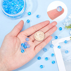 DIY Synthetic Moonstone Beads Stretch Bracelet Making Kits&nbsp;DIY-SC0012-84C