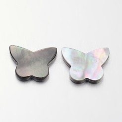 蝶天然な黒リップシェルカボション  13x16x2mm&nbsp;SHEL-L003-39
