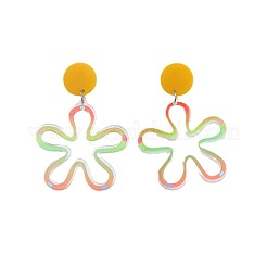 Flower Acrylic Dangle Stud Earrings&nbsp;FS-WG333B2-05