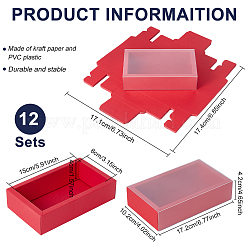 Transparent PVC Window Drawer Display Boxes with Paper Packing Box&nbsp;CON-WH0084-63