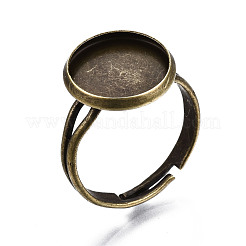 Adjustable Brass Ring Components&nbsp;MAK-Q009-13AB-12mm