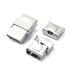 変色しない201ステンレススチール時計バンド留め金  長方形  ステンレス鋼色  25.5x18x5.2mm&nbsp;STAS-C089-05C-P