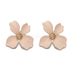 フラワー合金スタンドピアス  ゴールドカラー  ミスティローズ  26x27mm&nbsp;WGD3727-05
