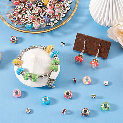50Pcs Transparent Resin Rondelle European Beads&nbsp;RESI-TA0005-62