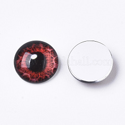 Flat Back Glass Cabochons&nbsp;GGLA-R023-6mm-01