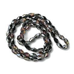 Transparent Electroplate Glass Beads Strands&nbsp;GLAA-K064-03B