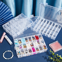 24 Grids Plastic Bead Storage Containers&nbsp;CON-WH0086-053B