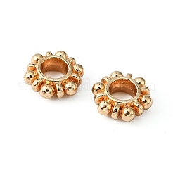 合金ビーズスペーサ  カドミウムフリー＆鉛フリー  花  ライトゴールド  11x4mm&nbsp;PALLOY-5541-LG