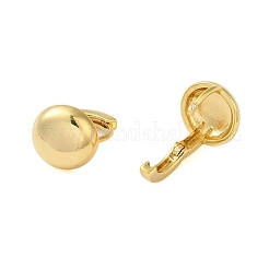 女性用フラットラウンド真鍮フープピアス  18KGP本金メッキ  12.5x10.5mm&nbsp;KK-B089-36G