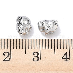 シェグレイスの真鍮ビーズ  カドミウムフリー＆ニッケルフリー＆鉛フリー  ナゲット  プラチナ  7x6x4.5mm  穴：1mm&nbsp;XGRQ1A955-323P