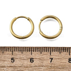 ラウンド 304 ステンレス フープ イヤリング  イオンプレーティング（ip）  14KGP本金メッキ  13x1.5mm&nbsp;EJEW-V005-01G-01