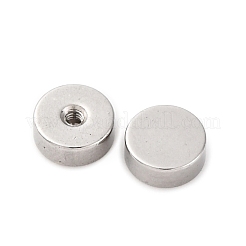 304ステンレススチール製イヤーナット  フラットラウンド  ステンレス鋼色  5x2mm  穴：1mm&nbsp;STAS-B091-01D-P