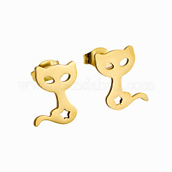 304 Stainless Steel Stud Earrings for Women&nbsp;WG6F38D-01