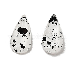 スポット模様樹脂カボション  ネイルアートの装飾の付属品  ティアドロップ  透明  8x4x1mm&nbsp;MRMJ-G015-05