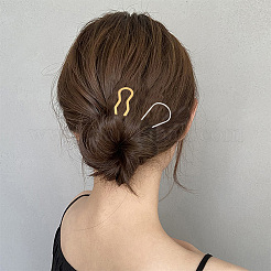 16個8スタイルの鉄と合金のヘアピンクリップとヘアフォーク  細い太い髪に  ミックスカラー  62.5~106x8.5~44x1~2.5mm  2個/スタイル&nbsp;OHAR-CP0001-05