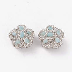 Handmade Polymer Clay Rhinestone Beads&nbsp;RB-C001-03B