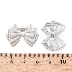 女性用304ステンレススチールスタッドピアス  蝶結び  ステンレス鋼色  20x26mm&nbsp;EJEW-K306-07P