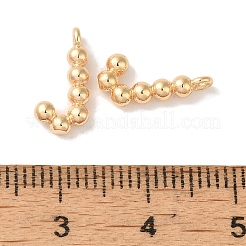 真鍮チャーム  文字チャーム  18KGP本金メッキ  13x6x2mm  穴：1mm&nbsp;X-KK-S368-16G-J
