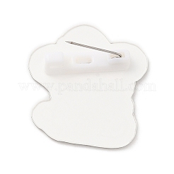 クリスマス犬のアクリルブローチ  201本のステンレスピン付き  レッド  31.5x29.5x6.5mm&nbsp;JEWB-P018-01F