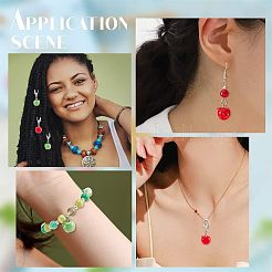 12Pcs Resin Apple Pendant Decorations&nbsp;HJEW-PH01526